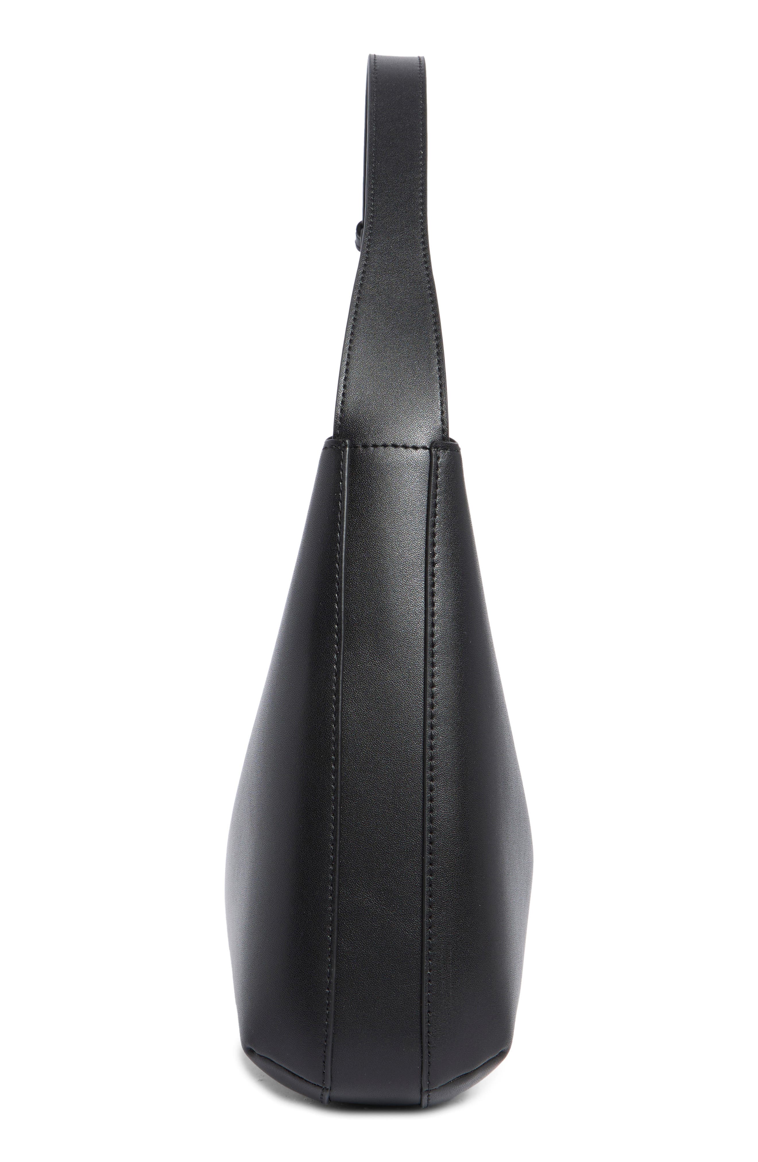 Febe Leather Hobo Bag, Alternate, color, NERO