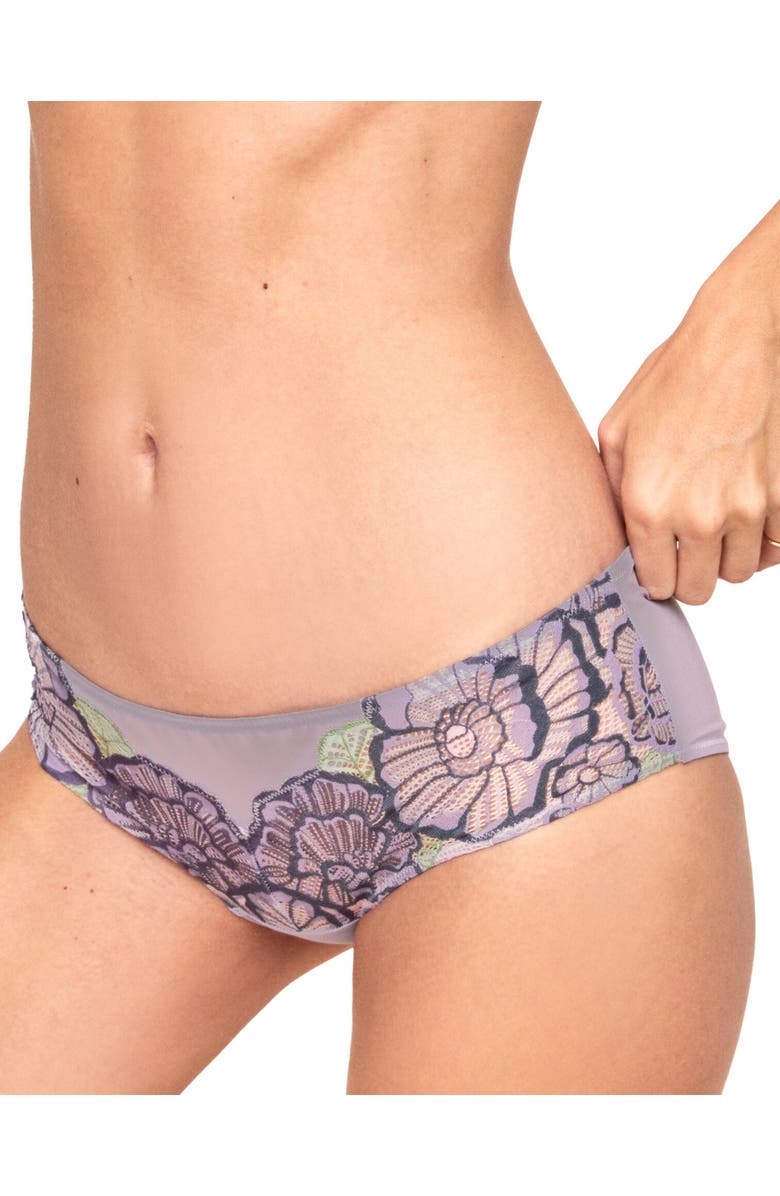 Adore Me Colete Hipster Panties, Main, color, Floral Grey