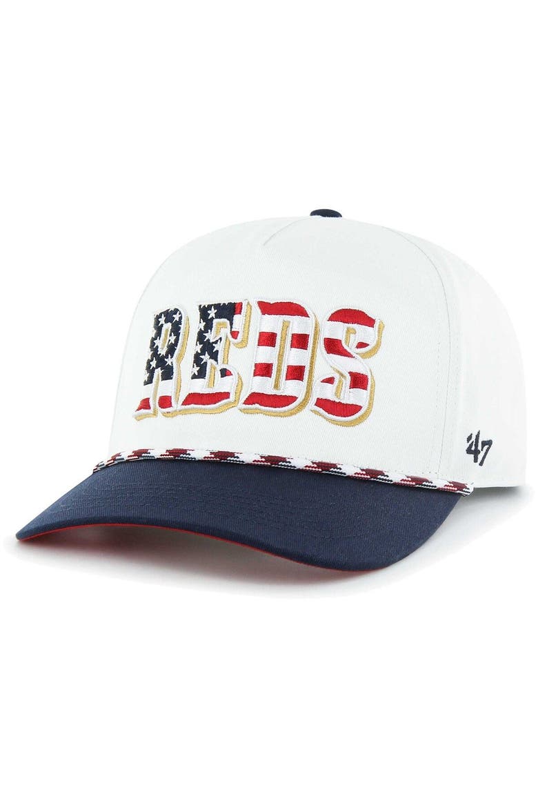 '47 Men's '47 White Cincinnati Reds Flag Script Hitch Snapback Hat (Men ...