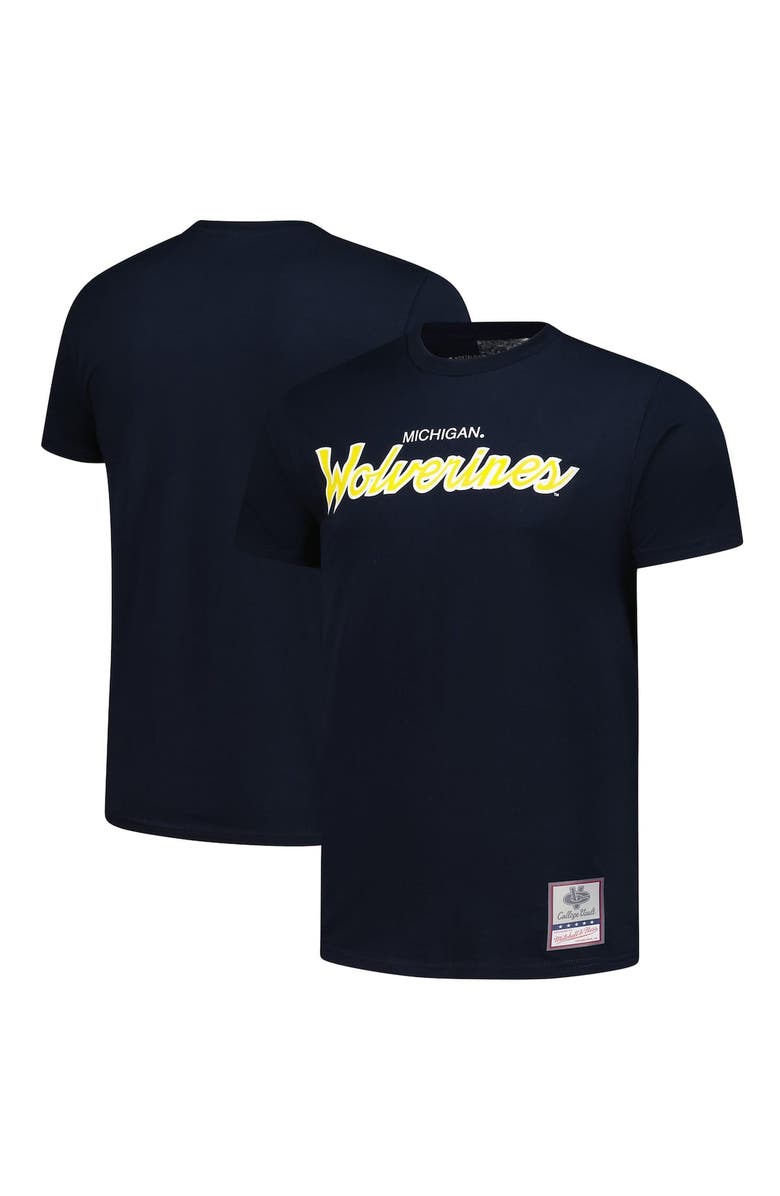 Mitchell & Ness Men's Mitchell & Ness Navy Michigan Wolverines Elite Script T-Shirt, Main, color, Navy
