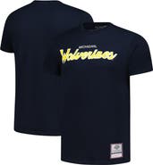 Mitchell & Ness Men's Mitchell & Ness  Navy Michigan Wolverines Elite Script T-Shirt