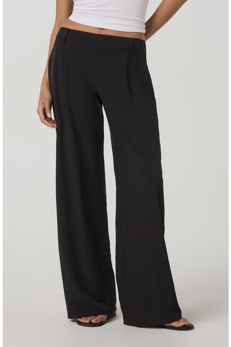 Villa Wide Leg Trousers, Main, color, BLACK