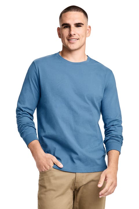 Men's 100% Cotton Legacy Long Sleeve Crew Neck T-Shirt