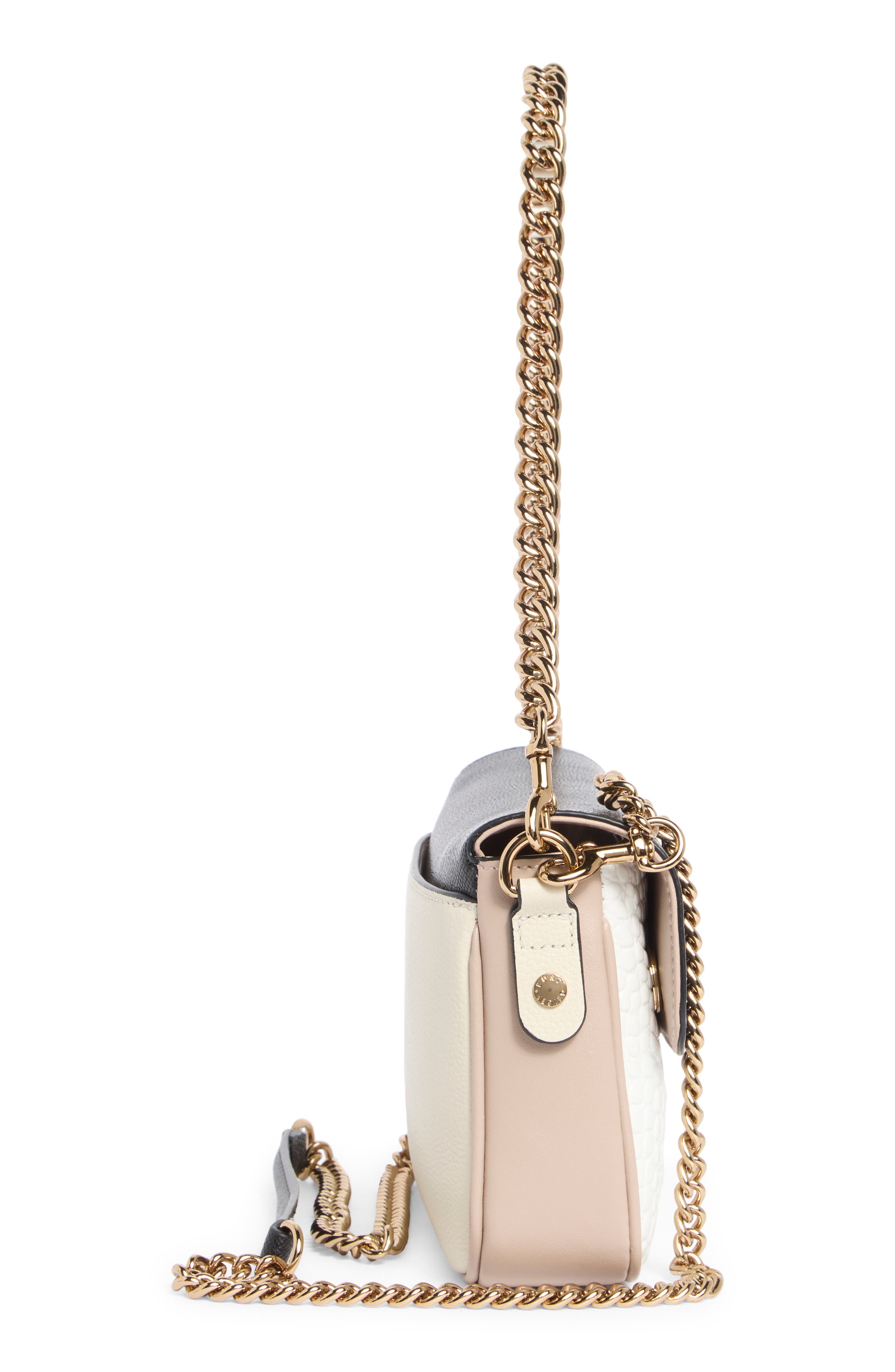 Kurt Geiger London Highgate Flap Leather Camera Bag, Alternate, color, Black/ Beige Multi