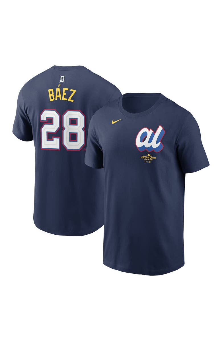 Nike Men's Nike Javier Báez Navy American League 2025 All-Star Edition Name & Number T-Shirt, Alternate, color, 