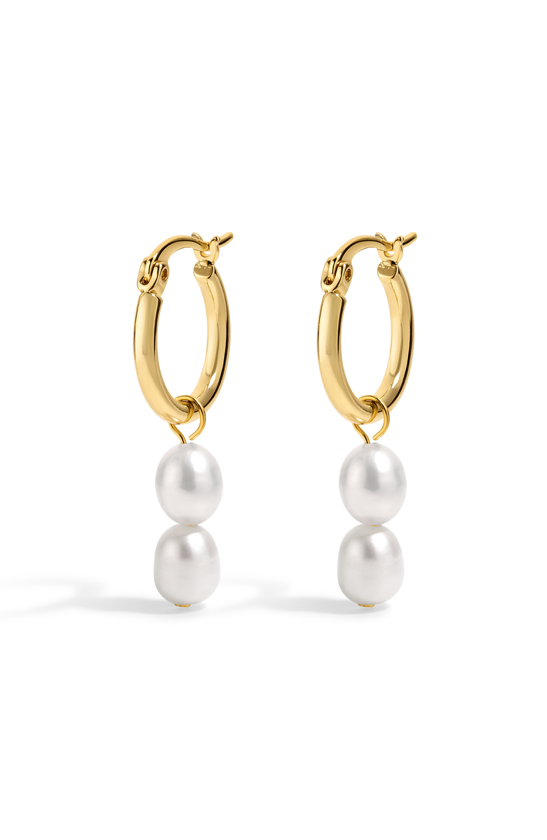 Electric Picks Summerland Pearl Hoops, Main, color, Gold