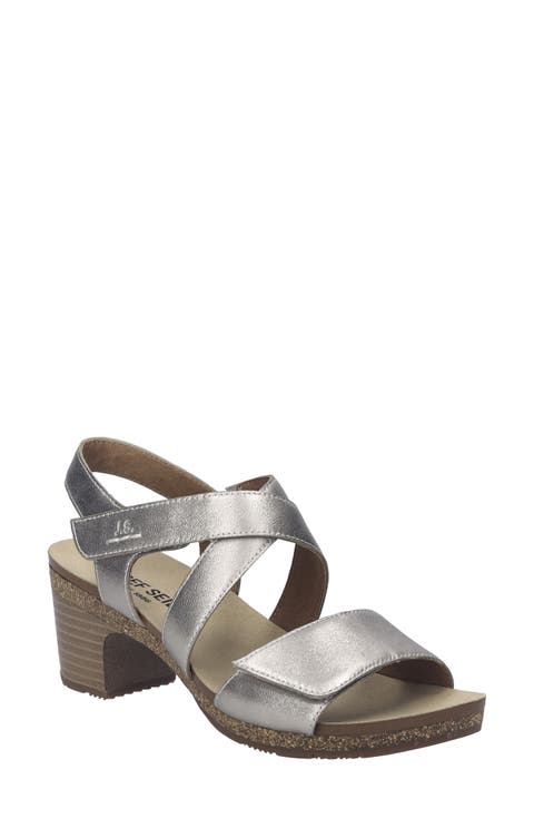 Grace Ankle Strap Block Heel Sandal (Women)