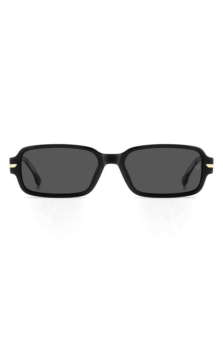 Victoria Beckham 1012 Rectangular Sunglasses, Main, color, Black/ Grey
