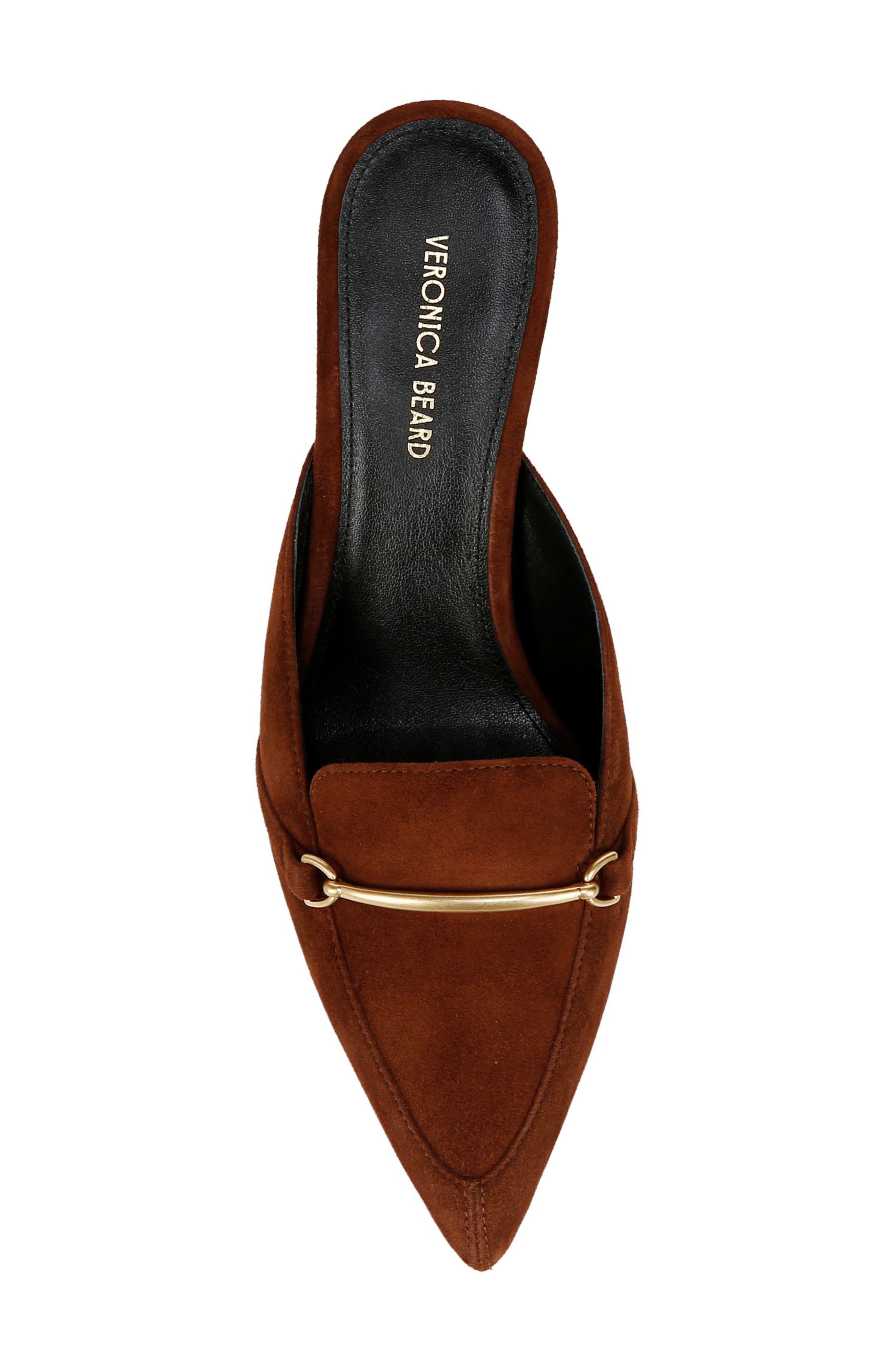 Veronica Beard Leslie Pointed Toe Bit Loafer Mule, Alternate, color, Cedar