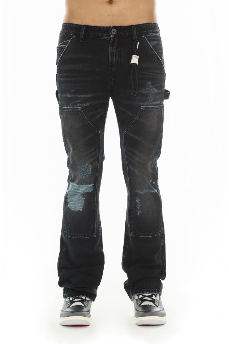 Lenny Carpenter Bootcut Jeans, Main, color, VINTAGE BLACK