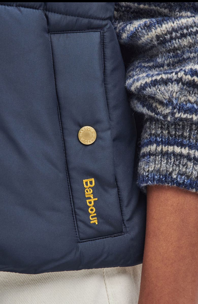 Barbour Fay Puffer Vest, Alternate, color, Dark Navy/ Brown/ Sand