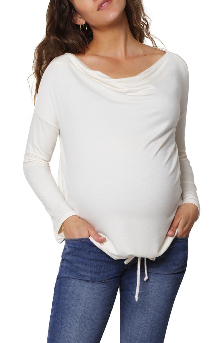 Ingrid & Isabel<sup>®</sup> Drape Maternity Pullover, Main, color,