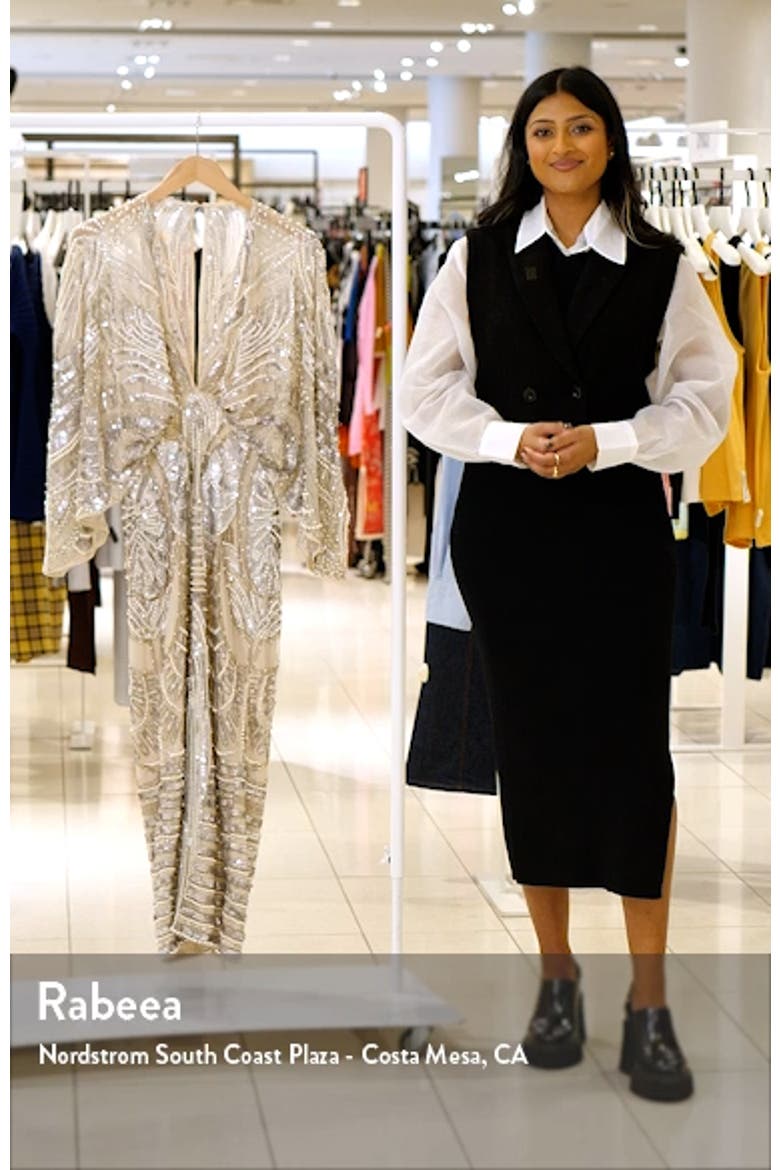 EDITION Sequin Long Sleeve Midi Dress video