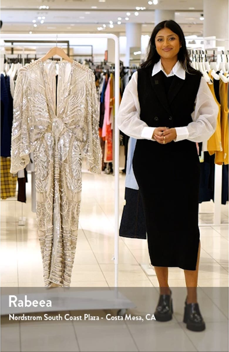 EDITION Sequin Long Sleeve Midi Dress, sales video thumbnail