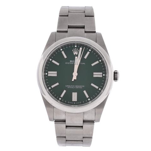 Oyster Perpetual Green Automatic Watch Stainless Steel 41
