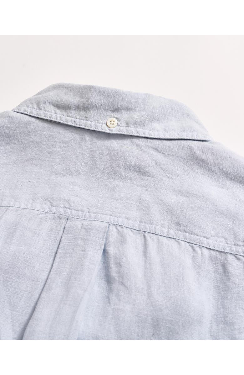 Billy Reid Tuscumbia Short Sleeve Linen Button-Down Shirt, Alternate, color, Grey Mist