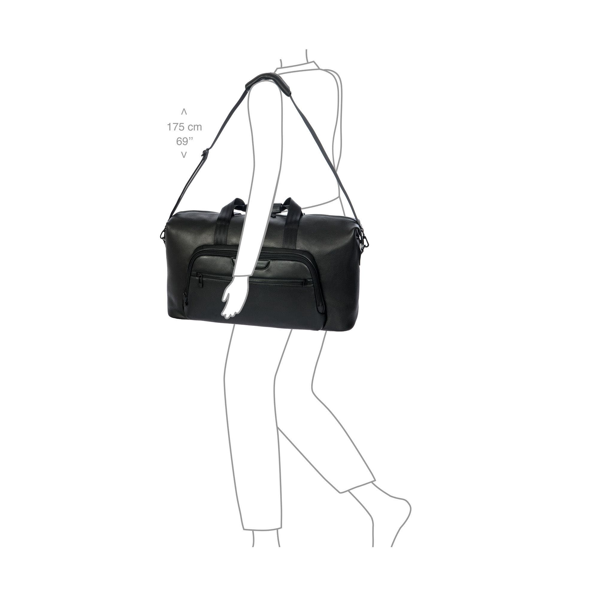 Porsche Design Roadster Leather EVO Weekender, Alternate, color, Black