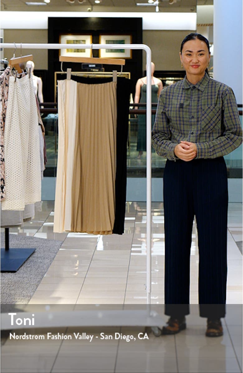 Colorblock Pleated Midi Skirt, sales video thumbnail