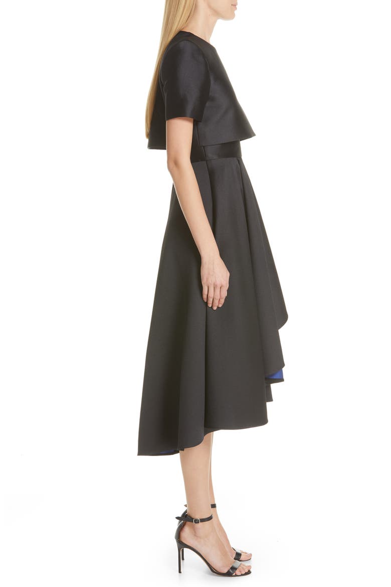 Double Face Cocktail Dress, Alternate, color, BLACK