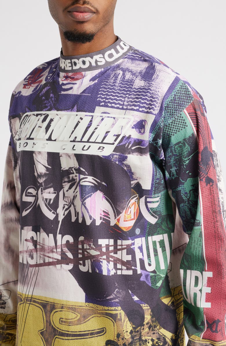 Billionaire Boys Club BB Motto Long Sleeve Mock Neck T-Shirt, Alternate, color,