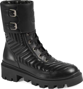 frances gg matelassé platform combat boot