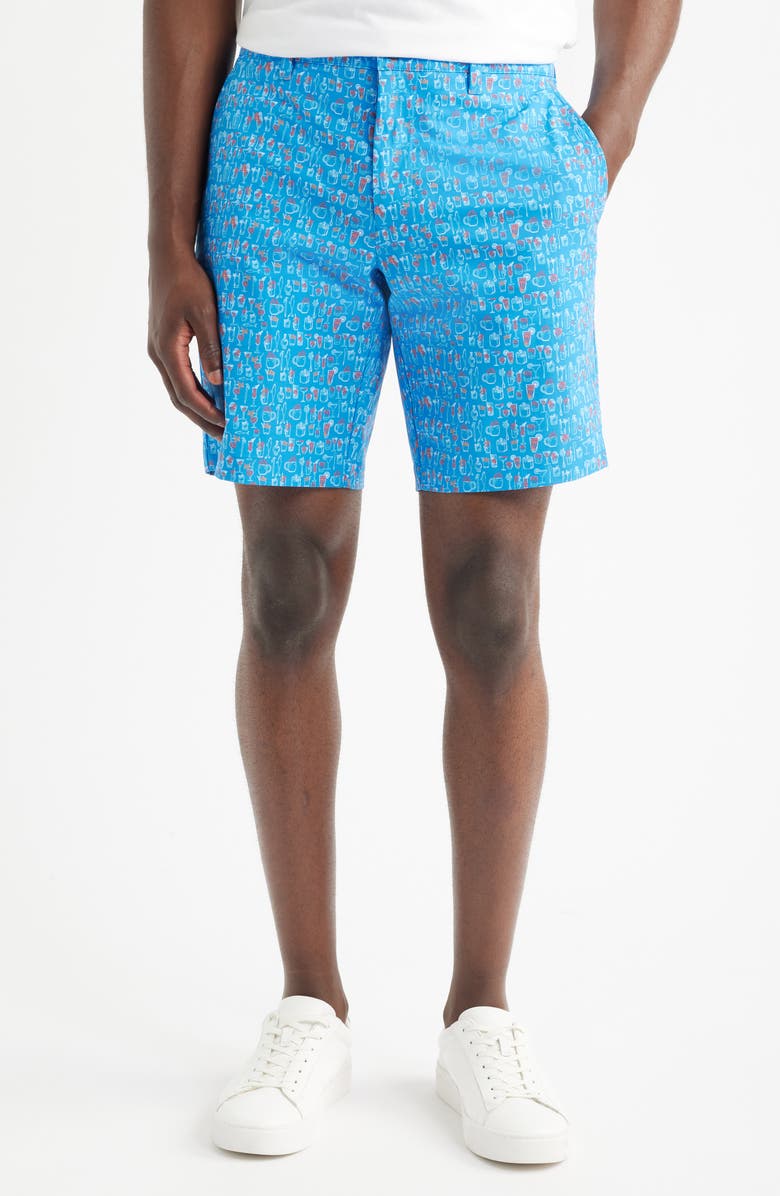 Tommy Bahama Barbados Pro Martini Time 9-Inch Flat Front IslandZone<sup>®</sup> Shorts, Main, color, Campanula