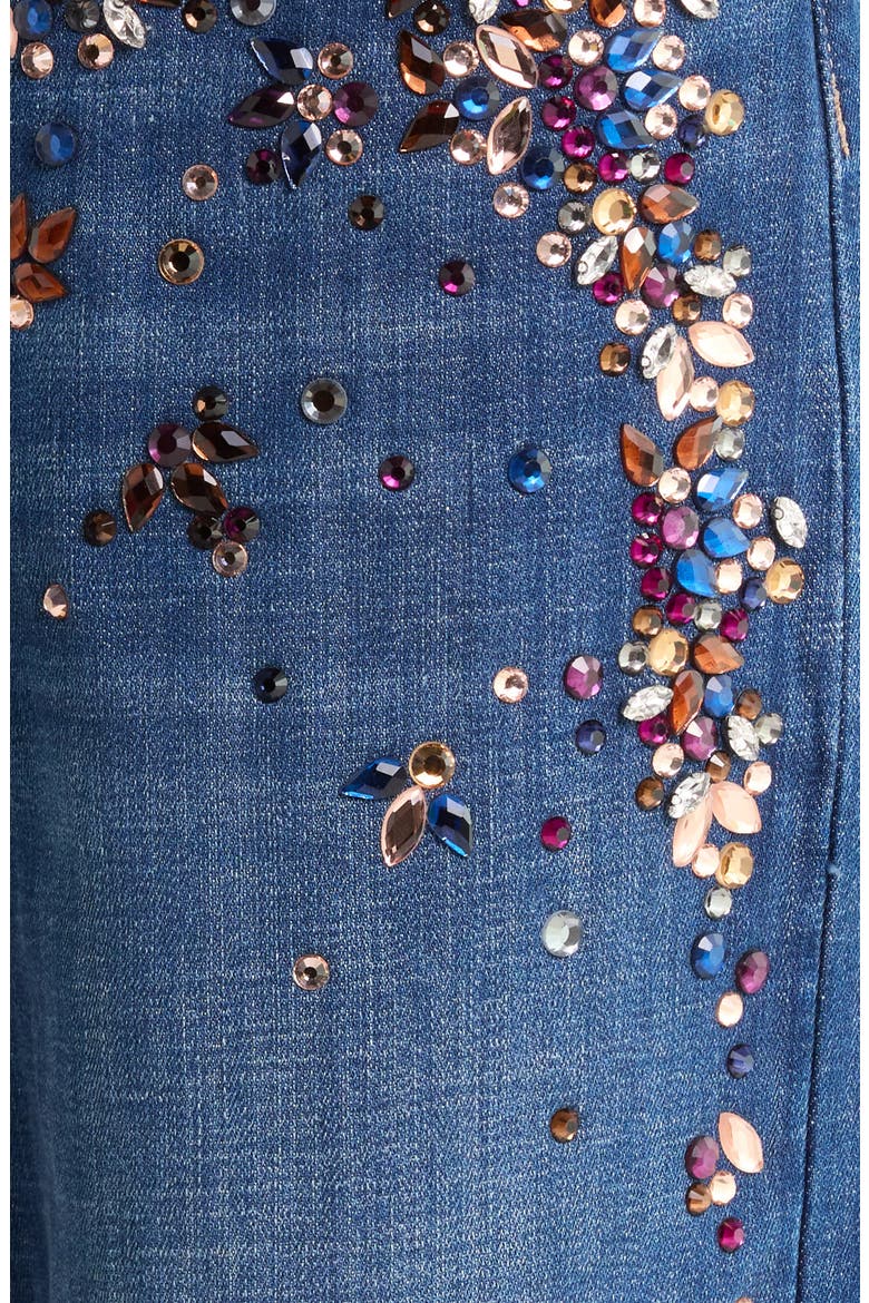 Jewel Embellished High Waist Wide Leg Jeans, Alternate, color, APPALOOSA WASH