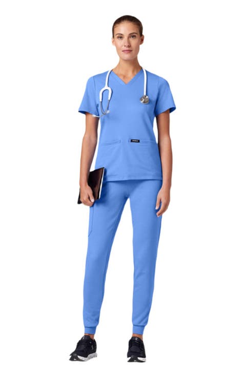 JAANUU Rubi Women's 6-Pocket Slim Knit Scrub Jogger