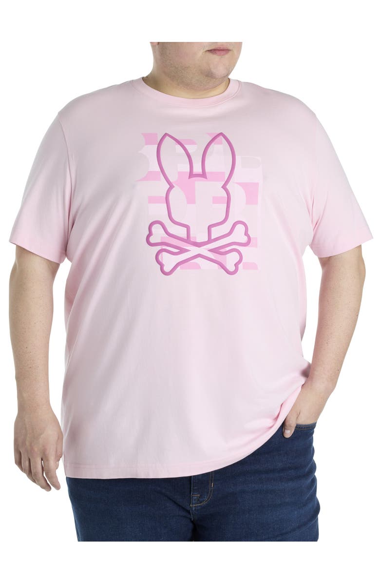 Psycho Bunny Big & Tall Zealand Graphic Tee, Main, color, Romance Pink