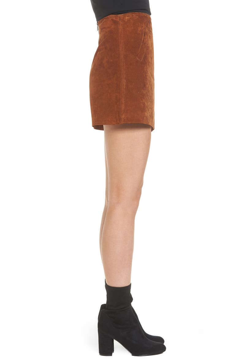 Suede Miniskirt, Alternate, color, SPICE