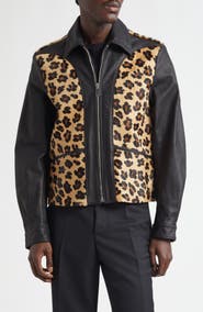 Second Layer Phreak Genuine Calf Hair & Leather Jacket