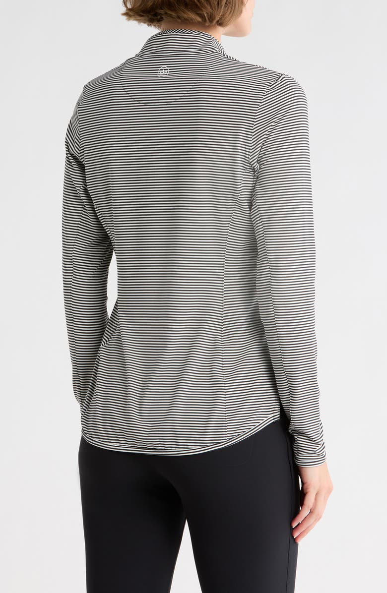 Peter Millar Vista Stripe Long Sleeve Quarter Zip Top, Alternate, color,