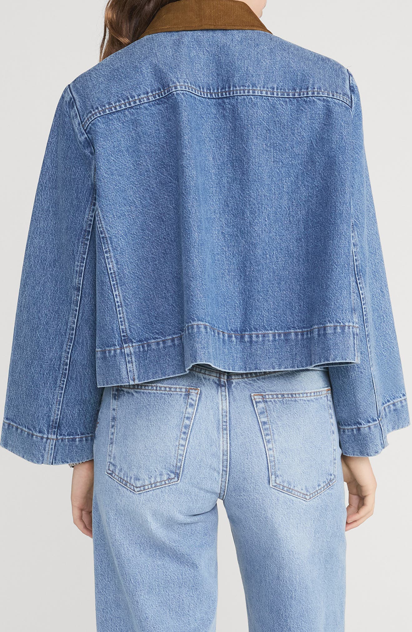 The Crop Denim Swing Jacket - image 2
