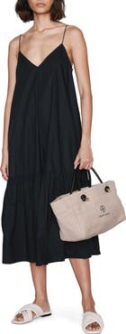 ANINE BING Averie Flounce Hem Cotton Sundress