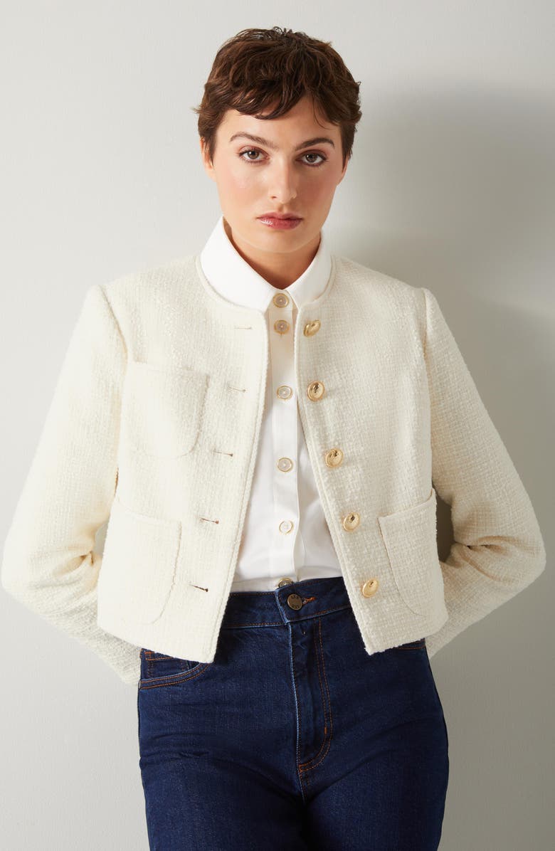 LK Bennett Alexa Tweed Jacket, Alternate, color, 