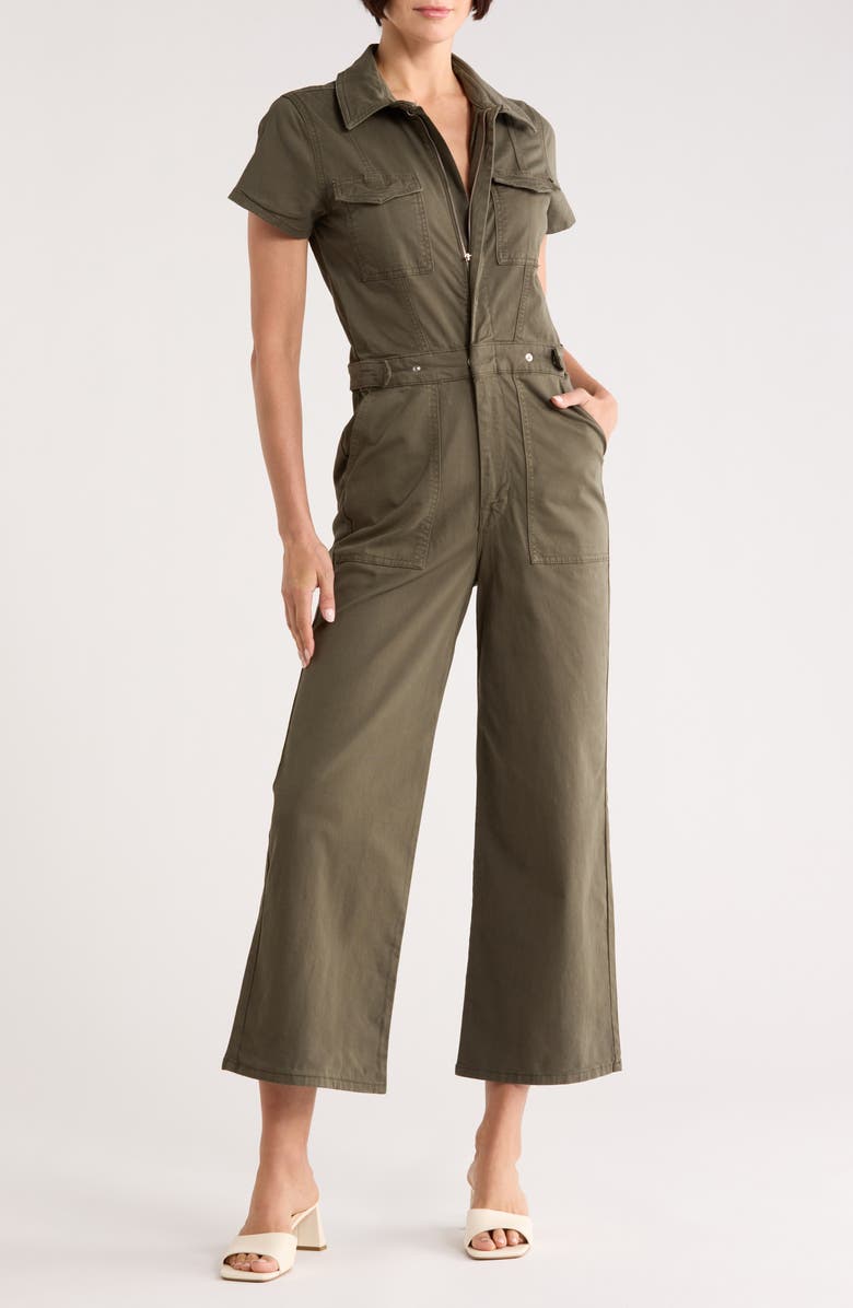 Good American Fit For Success Palazzo Jumpsuit, Main, color, Fatigue001