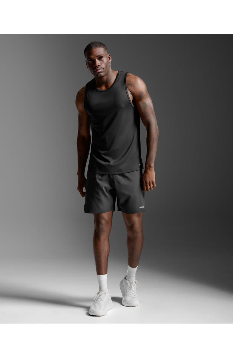 2XU Aero Tank, Alternate, color, Black/Silver Reflective