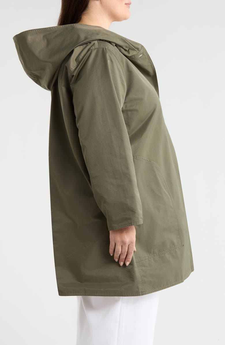 Eileen Fisher Hooded Reversible Coat, Alternate, color, Bay Leaf