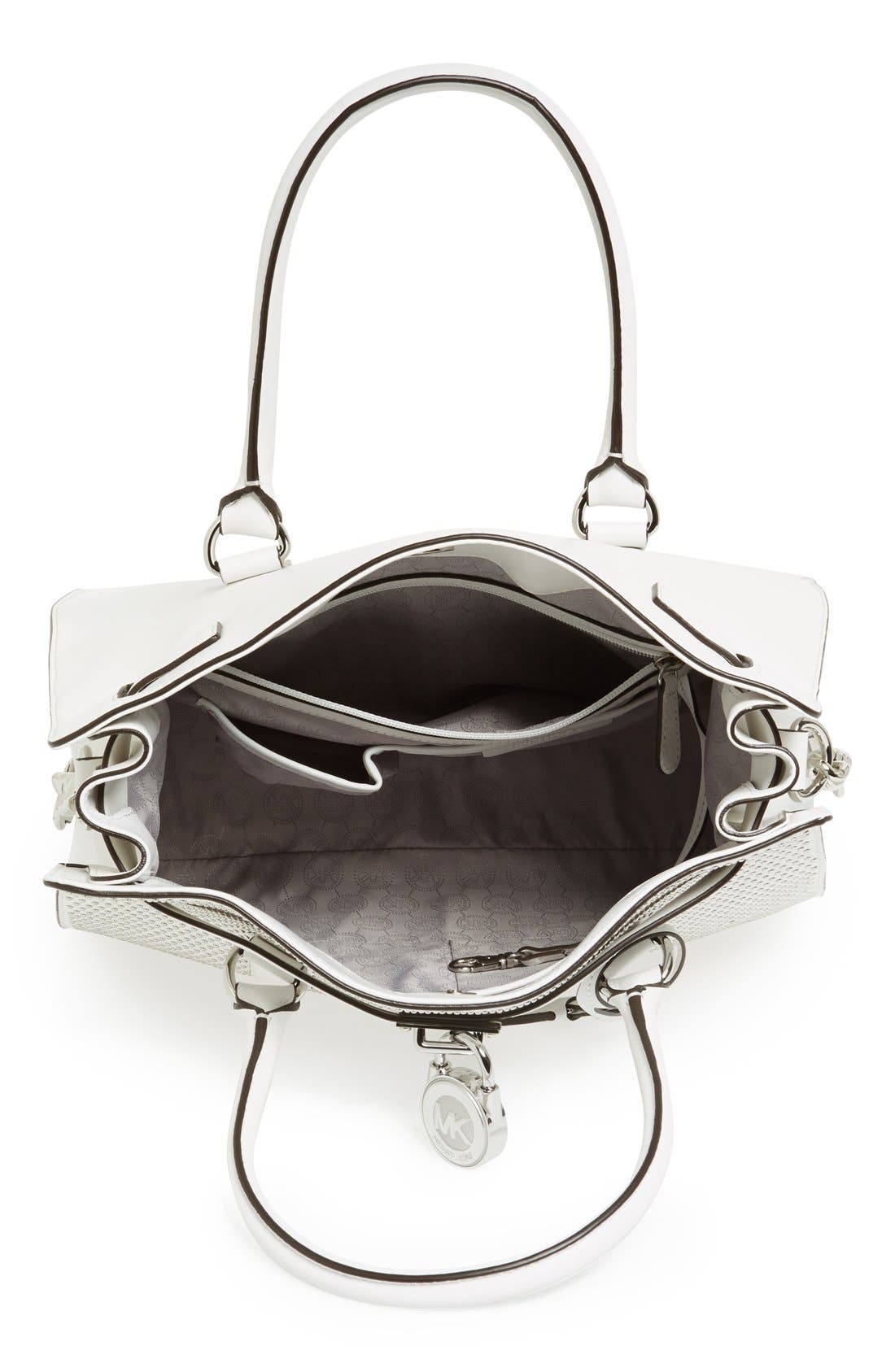 'Large Hamilton - Microstud' Leather Tote, Alternate, color, OPTIC WHITE