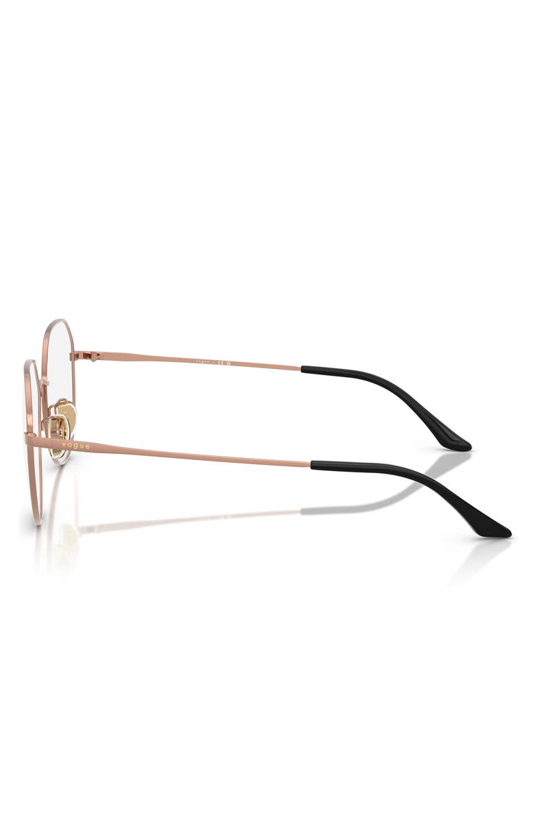 VOGUE 55mm Round Optical Glasses, Alternate, color, Rose Gold