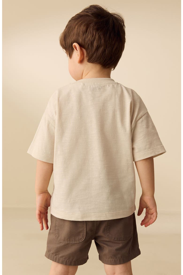Kids' Oversize Beep Beep Digger Embroidered Cotton Graphic T-Shirt, Alternate, color, WHITE