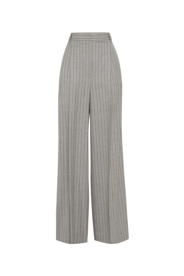 Wide trousers, Main, color, Taupe