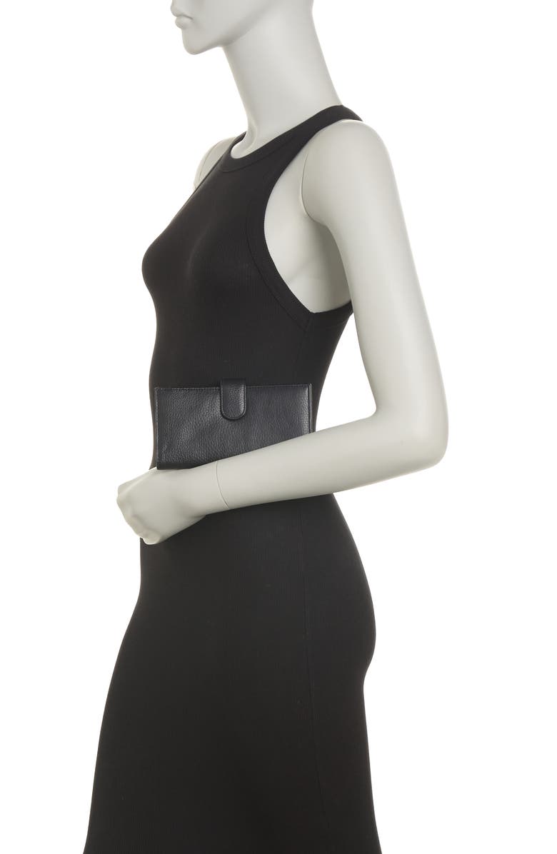 MUNDI SMALL LEATHER GOODS MUNDI Slim Leather Clutch Continental Wallet, Alternate, color, 08N-Black