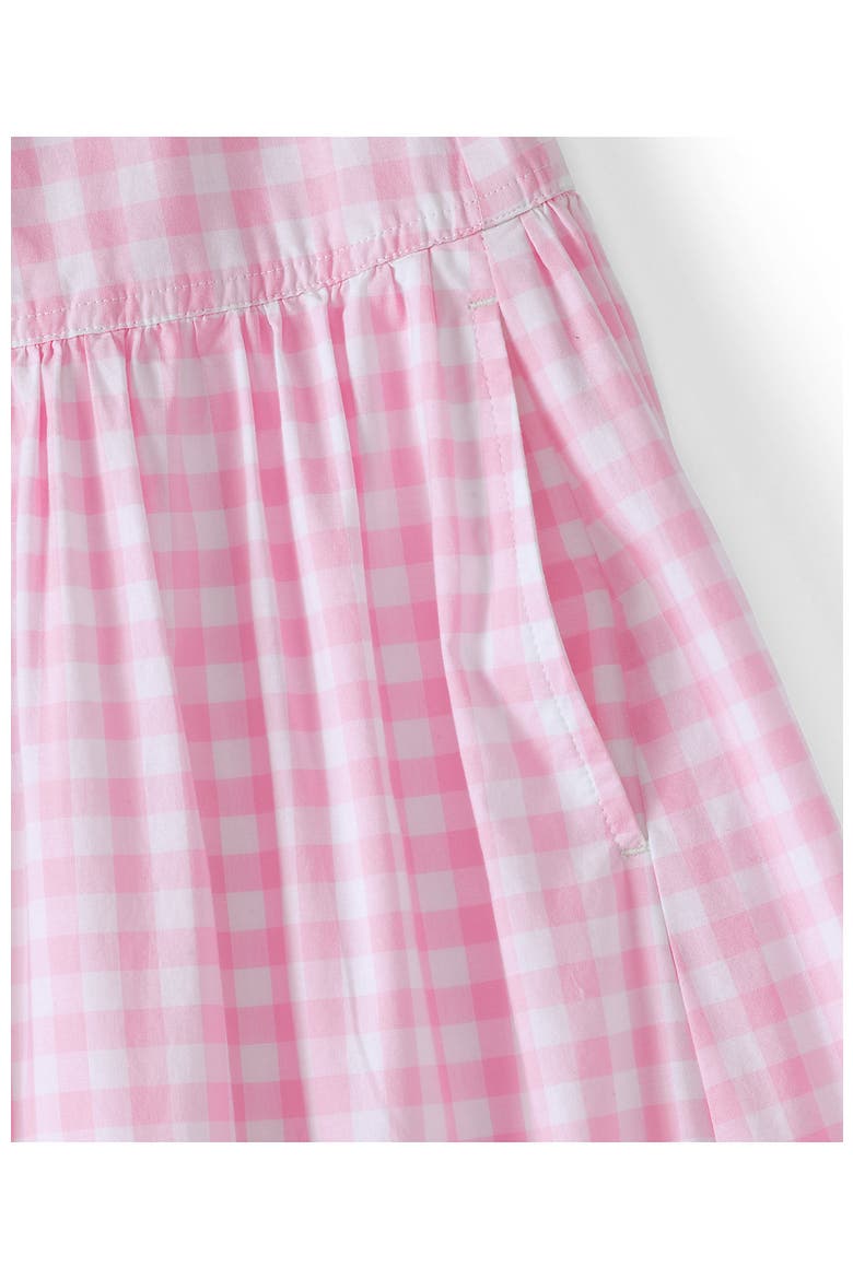 Poplin Drop Waist Midi Skirt, Alternate, color, Seaside Pink Gingham