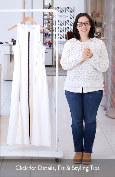 Reiss Inaya Contrast Stitch Sleeveless Maxi Dress | Nordstrom