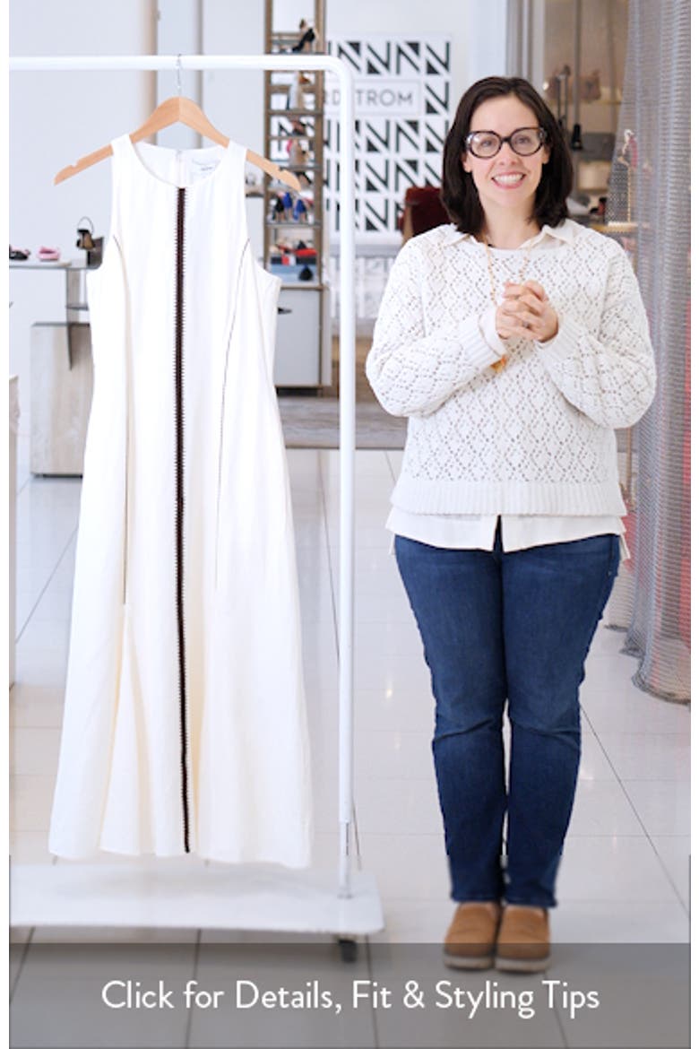 Inaya Contrast Stitch Sleeveless Maxi Dress video