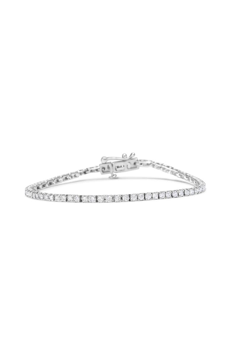 Haus of Brilliance 10K White Gold 2.0 Cttw Prong Set 7.25" Classic Diamond Tennis Bracelet, Alternate, color, White