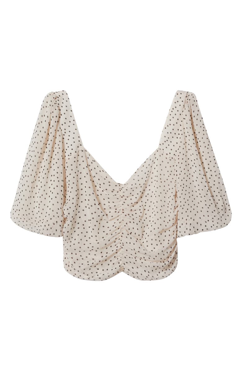 MANGO Polka Dot Chiffon Blouse, Alternate, color, 