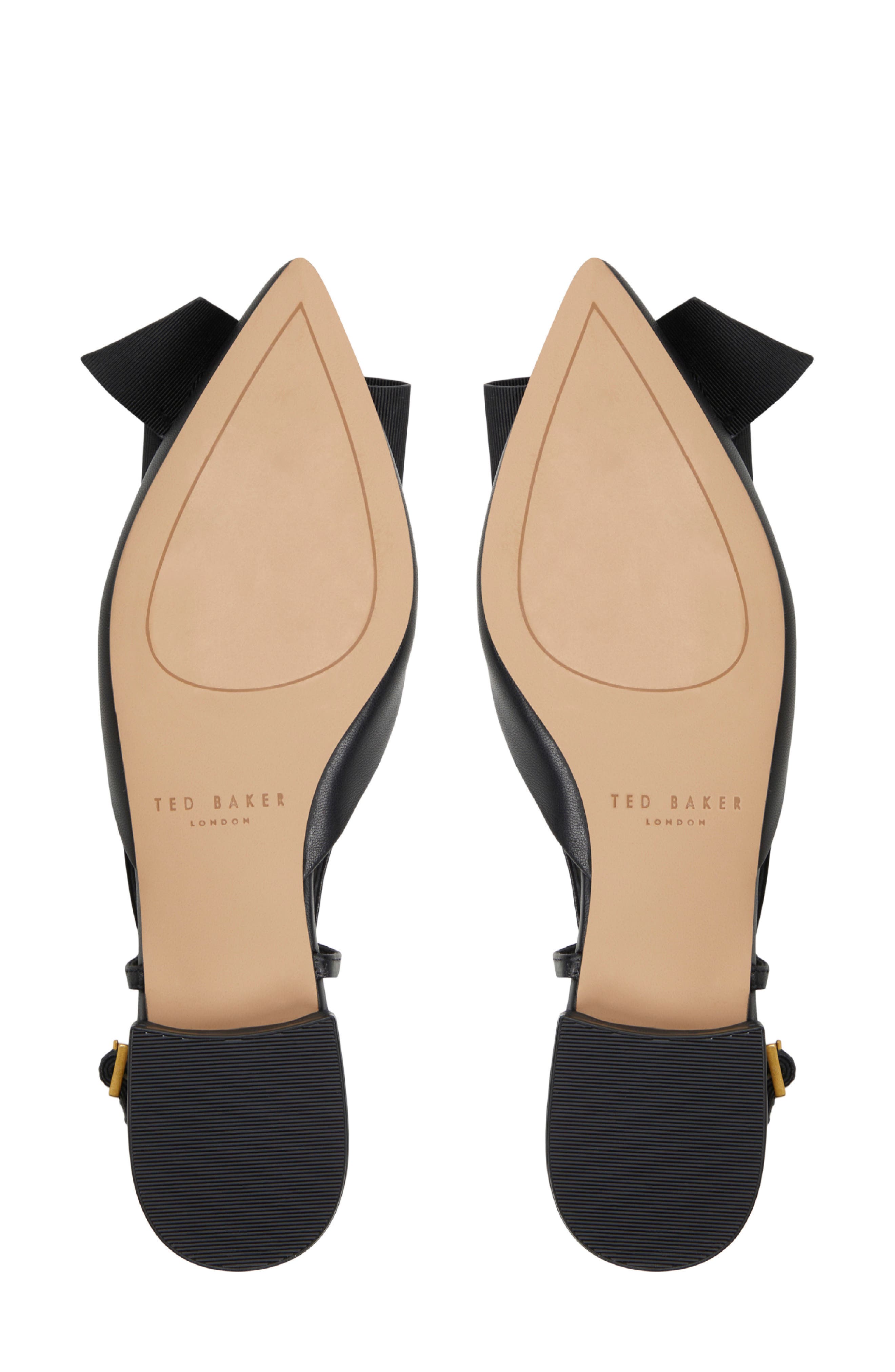 Ted Baker London Emma Pointed Toe Slingback Flat, Alternate, color, Black Multi