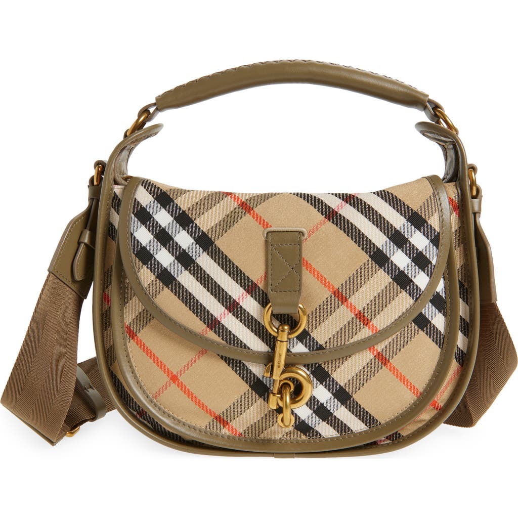 Burberry Small B Clip Check Messenger Bag In Multi